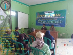 Kades Lorejo Kabupaten Blitar Salurkan BLT- DD 2024 Periode Januari - Februari untuk 14 KPM