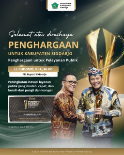 Plt Bupati Sidoarjo Subandi Raih Penghargaan Kepala Daerah Award 2024