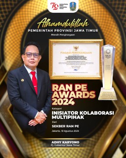 Pertahankan Raihan RAN PE Award, Pj. Gubernur Adhy Tegaskan Pemprov Jatim Serius Tangani Pencegahan Terorisme