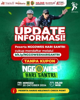 Nggowes Hari Santri Pakai Sarung Kota Mojokerto, Berhadiah Umroh