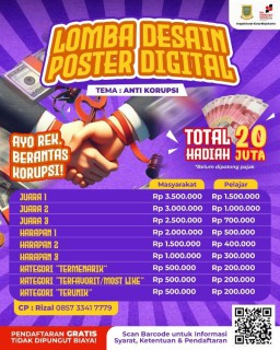 Pemkot Mojokerto Gelar Lomba Desain Poster Anti Korupsi, Mas Pj Ajak Warga Berpartisipasi Berantas Korupsi