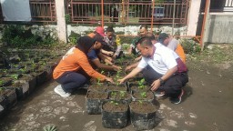 Polres Mojokerto Kota Bersama Warga Kota Gelorakan Swasembada Pangan 