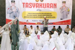 Polres Mojokerto Kota Gelar Do'a Bersama Dan Tasyakuran Atas Terselenggaranya Pilkada Damai