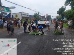 Diduga Kurang Hati-hati, Seorang Kakek di Blitar Tewas Terlindas Bus