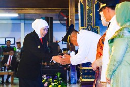 Hadiri Sertijab Bupati - Wabup Tulungagung, Gubernur Khofifah Minta Sinkronisasi Program Daerah, Provinsi dan Pusat