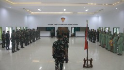 Wujud Kehormatan, Yonarmed 1 Kostrad Laksanakan Upacara Tradisi Kenaikan Pangkat