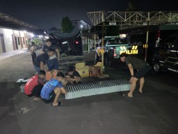 Polres Blitar Amankan Dua Sopir Pick-Up Pengangkut Ratusan Botol Arak di Talun
