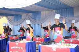 Olahraga Bersama di Stadion Gejos Meriahkan Hari Bhayangkara ke-79 Polres Gresik