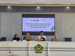 PT PLN NP UP Gresik, Kemenag dan Dinas KBPPPA, Melakukan Pelatihan Gender Mainstremain Kepada Penyuluh KUA 