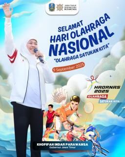 Hari Olahraga Nasional ke-42, Gubernur Khofifah Serukan Semangat Persatuan dan Junjung Sportivitas