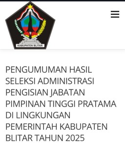 53 ASN Lolos Seleksi Administrasi Pengisian Jabatan Tinggi Pratama di Kabupaten Blitar