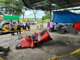 Kompresor Meledak di Siraman Blitar, Tukang Tambal Ban Tewas Terpental 6,8 Meter