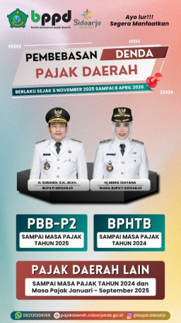 Pemkab Sidoarjo Hapus Denda Pajak Ringankan Beban Masyarakat