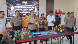 Polres Mojokerto Kota Gelar Konferensi Pers Akhir Tahun, 104 Kasus Berhasil Diungkap Sepanjang Tahun 2025