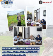 Berikan Kepastian Hukum, Kantor Pertanahan Kota Malang Tinjau Lapang Pendaftaran Tanah di Purwantoro