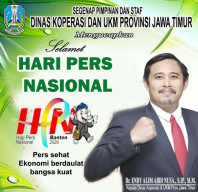 Dinas Koperasi dan UKM Prov Jatim Mengucapkan Selamat Hari Pers Nasional 2026 