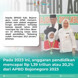 Anggaran Pendidikan Bojonegoro 2023 Capai Rp 1.39 Triliun di Atas 20 Persen
