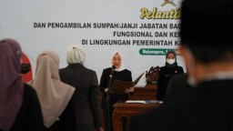 Bupati Bojonegoro Lantik Pejabat Administrator, Pengawas, Fungsional dan Kepala Sekolah