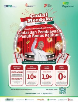 Sambut Hari Merdeka, Nasabah dengan Gadai Rp 2,5 Juta Bebas dari Bunga sampai 45 Hari