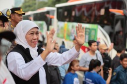 Lagi, Gubernur Khofifah Berangkatkan 90 Bus Mudik Gratis ke 15 Kab/Kota di Jatim