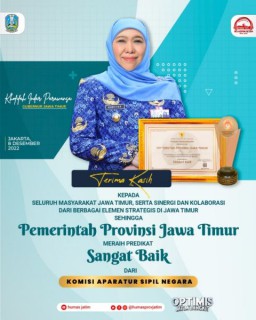 Pemprov Jatim Raih Penghargaan Meritokrasi Kategori Sangat Baik