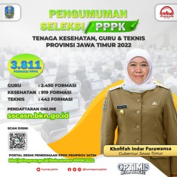 Pemprov Jatim Buka Seleksi Penerimaan PPPK dengan 3.811 Formasi, Gubernur Khofifah : Semua Proses Tahapan Dipastikan Gratis