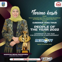 Gubernur Khofifah Raih Predikat Governor of The Year for Education and Empowerment Tahun 2022