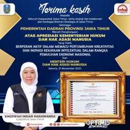 Pemprov Jatim Terima Penghargaan dari Kemenkumham