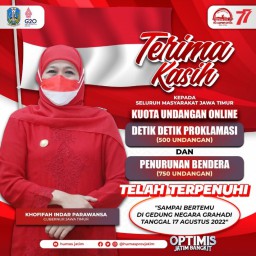 Kuota 1.250 Undangan Upacara HUT Kemerdekaan RI ke 77 di Grahadi Penuh Dalam Hitungan Jam