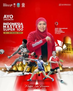 Indonesia Masters Super 100 Siap Digelar Mulai Besok, Gubernur Khofifah : Ayo Ramaikan Jangan Sampai Kehabisan Tiket
