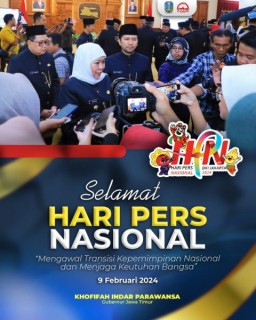 Peringati HPN 2024, Gubernur Khofifah Ajak Insan Pers Wujudkan Pemilu Damai Dengan Produk Jurnalistik Sejuk Berkualitas