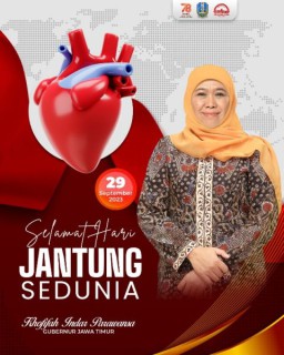Peringati Hari Jantung Sedunia, Gubernur Khofifah Ajak Masyarakat Jalankan Pola Hidup Sehat dan Aktif Bergerak