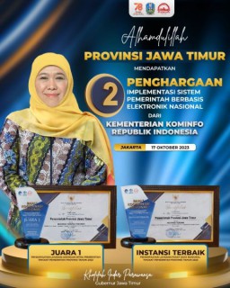 Jatim Provinsi Terbaik dalam Pemanfaatan Jaringan Intra Pemerintah dan Pemanfaatan Pusat Data Nasional