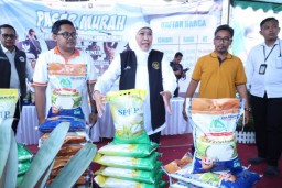 Gelar Operasi Pasar di Blitar, Gubernur Khofifah Pastikan Stok Beras Aman dan Terjangkau