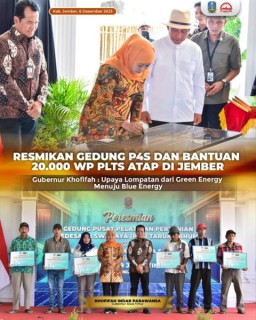 Resmikan Gedung Pelatihan Pertanian Pedesaan Swadaya Taruna Bhumi dan Bantuan 20.000 wp PLTS Atap di Jember