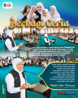 Safari Ramadhan di Tapal Kuda Gubernur Khofifah Berbagi Ceria dengan Anak Yatim