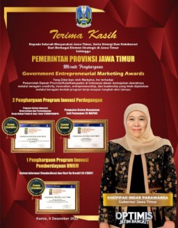 Borong 3 Penghargaan Enterpreneural Marketing Government Award 2022, Gubernur Khofifah: Bukti Pemprov Jatim Sudah On The Right Track