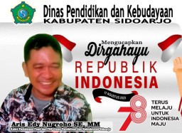 Kabid Pembinaan PAUD dan PNF Dinas Pendidikan Kabupaten Sidoarjo Mengucapkan Dirgahayu Kemerdekaan RI ke 78 Tahun 2023
