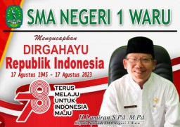 Keluarga Besar SMAN I Waru Sidoarjo Mengucapkan Dirgahayu Kemerdekaan RI ke 78 Tahun 2023