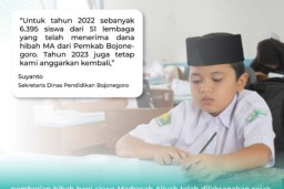 Pemkab Bojonegoro Beri Bantuan Dana Hibah Ribuan Siswa Madrasah Aliyah