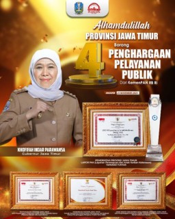 Jatim Borong Empat Penghargaan Pelayanan Publik dari KemenPAN RB
