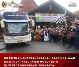 Bupati Ikfina Lepas 769 JCH Kabupaten Mojokerto