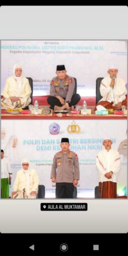 Kapolri Silaturahmi dengan Ulama dan Sesepuh Ponpes Al Falah Ploso Kediri