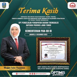 UPT Bappeda Jatim Kantongi WBK dari KemenPAN-RB Empat Tahun Berturut-turut, Gubernur Khofifah: Jadi Pengungkit Semangat Anti Korupsi