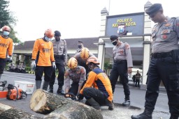 Polres Kediri Kota Tingkatkan Kemampuan Penanggulangan Bencana