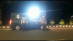 Polsek Ngasem Patroli Malam Antisipasi Balap Liar di Kawasan SLG