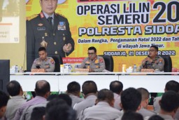 Mantapkan Pengamanan Nataru, Polresta Sidoarjo Gelar Latpra Ops Lilin Semeru 2022