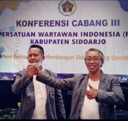 Mustain Terpilih Ketua PWI Sidoarjo Periode 2022-2025