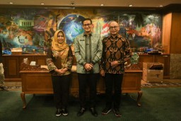 Wali Kota Mojokerto Audiensi dengan Menparekraf Sandiaga Uno Terkait Taman Bahari Mojopahit