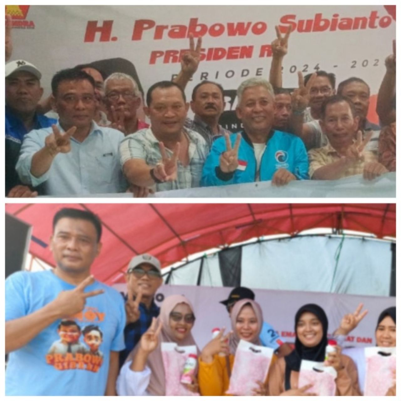 M Kayan bersama kader Gerindra. (Ist)